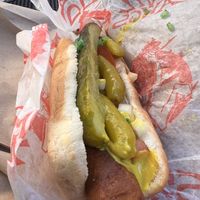 Vegan Chicago dog  at Devil Dawgs  in Chicago