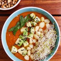 Vegan Tomato soup  at Veggie Pizza in Lima