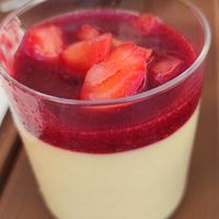 Vanilla pudding at the Sunday brunch at Virtshaus in Ulm