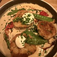 pretzel dumplings  at Virtshaus in Ulm