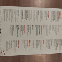 Food menu, vegan options marked at Cafe Unido - Via Argentina in Panama City