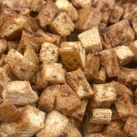 Garlic rice Crouton😄 at Rice Bread Man 쌀빵맨 in Busan