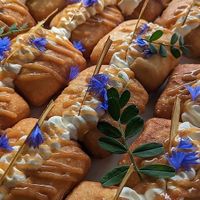 Rhubarb & Cream Buns  at Mebs Veg in Cork