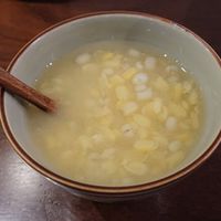 Set menu desert: mung bean and job's tears seed soup at Hoshina 穗科 - Da'an District in Taipei