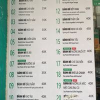 Menu as of March 2, 2023 at Bánh Mì chay Vegan in Hanoi
