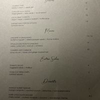 Menù pb   at One80  in Valletta
