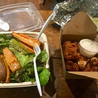 Cauliflower wings and sweet potato salad  at Blossom Du Jour - Midtown in New York City