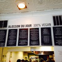 The menu board at Blossom Du Jour - Midtown in New York City