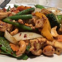 US Thai Special w/ medium spice - very spicy but still great  at US Thai Cafe in Edgewater