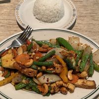US Thai Special w/ medium spice - very spicy but still great  at US Thai Cafe in Edgewater