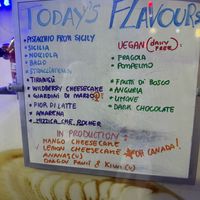 Menu - with so many vegan options   at Mizzica Gelateria & Cafe in Toronto