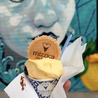 I went with dark chocolate & orange.   at Mizzica Gelateria & Cafe in Toronto