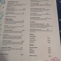 Menu at Meye Bounore in Bajo Boquete