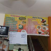 Menu inside at Salud Y Vida in Pucallpa