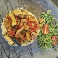 Vegan couscous with roasted vegetables at Mama Restauracja in Bydgoszcz