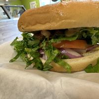 Crispy Chik'N Sandwich  at Green Grill in Guerneville