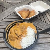 Vegetable kofta and somosas   at Green Grill in Guerneville