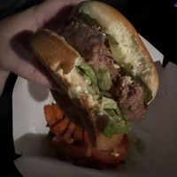 Kids meal cheeseburger with sweet potato fries   at Veggie Grill by Next Level - Santana Row in San Jose