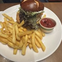 Chikn sando and fries  at Veggie Grill by Next Level - Santana Row in San Jose