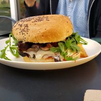 Lux burger at Veggie Grill by Next Level - Santana Row in San Jose