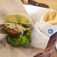 Green burger plant based at Mos Burger - Chiyoda in Tokyo