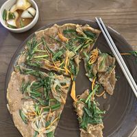 Acorn pancake - delicious  at Soonnam Siraegi - Myeongdong 10-gi in Seoul