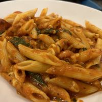 Penne Caprese with vegan cheese  at Amore in Berwick-upon-tweed