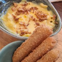 Mac and cheese with Hallomi Sticks at Garden of Eden in Windsor