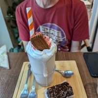 Vegan milkshake with free brownie at Garden of Eden in Windsor