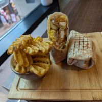 Vegan southern-fried 'chicken' wrap at Garden of Eden in Windsor