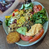 Vegan salad with rosti at Garden of Eden in Windsor