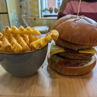 Spicy Bean Burger at Garden of Eden in Windsor
