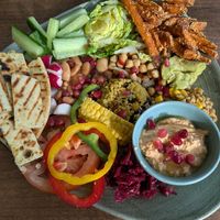 Harrisa hummus plate at Garden of Eden in Windsor