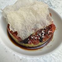 Vegan "Tuna" Stack at Vintage Bar in Hvar