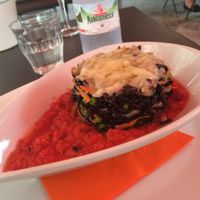 Black rice dish at Freschette BioBistrot in Palermo