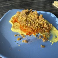 squash crumble with buckwheat and safran sauce   at Sambuca in Clermont-ferrand