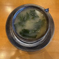 Miso soup with tofu and seaweed  at Yobi Food in Pardubice