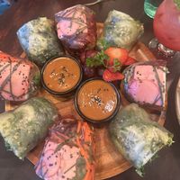 Soya wrap and seaweed salad wrap both vegan   at Me and Jungle Cafe in Oakland