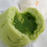 Pandan bun at Pun-Pao Steamed Buns in Chiang Mai