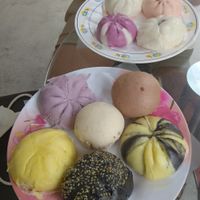 Different vegan Baos at Pun-Pao Steamed Buns in Chiang Mai