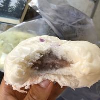 Filled with smooth taro paste at Pun-Pao Steamed Buns in Chiang Mai