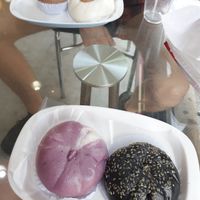 Two in the front are vegan and tasty! at Pun-Pao Steamed Buns in Chiang Mai