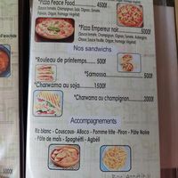 Menu 4.4 at Peace Food in Cotonou