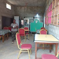 Ready for the veg meals! :) at Peace Food in Cotonou