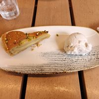 Vegan Pear Frangipane at Turf Tavern in Oxford