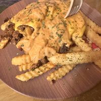 Papas with all the fixings   at Sugar Planty in Mexico City