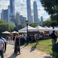 In mid-Central Park at Vegan Night Market in New York City