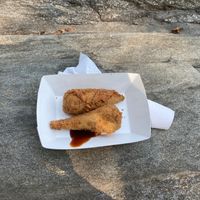 Vegan fried chick'n at Vegan Night Market in New York City