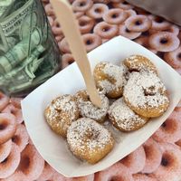 Cinnamon churro mini donuts   at Vegan Night Market in New York City