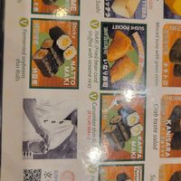 Menu at Sushino Musashi in Kyoto